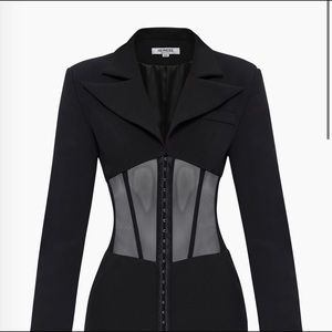 CORSET MESH BLAZER DRESS